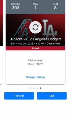 Dbacks vs dodgers ticket