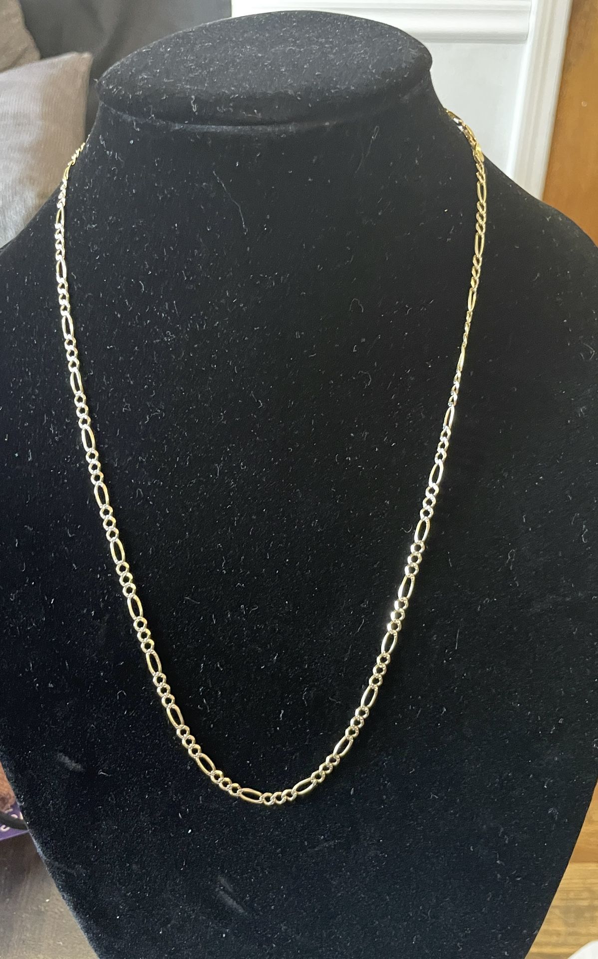 14k Figaro Necklace - Gold