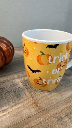 Momentum Brands Trick or Treat Halloween Pumpkin Coffee Mug