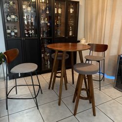 Article High Bar Table And West Elm Stools 