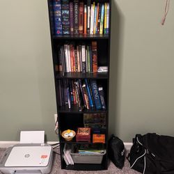 Black Bookshelf About 5’ Tall $20