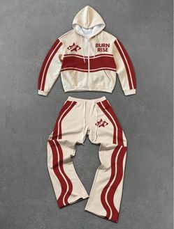 Burn Rise Tracksuit Set Zip Hoodie and Pants