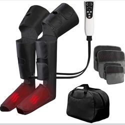 LINGTENG Leg Air Compression Massager for Foot Heat, Air Compression Calf Massage and Thigh Massage