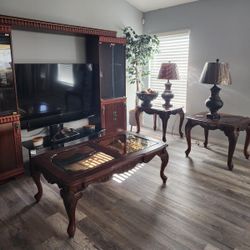 Vintage wooden living room set