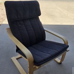Wooden Chair With Cushion.