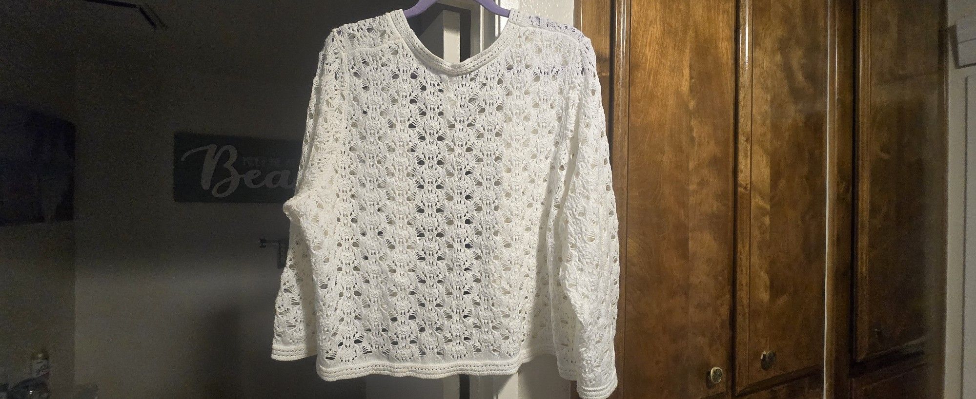 White Plus Size Cardigain