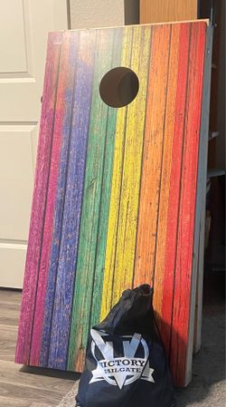 Rainbow Cornhole Boards