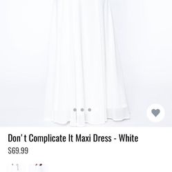White Dress Size L