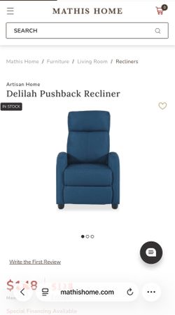 NEW  Delilah Pushback Recliner