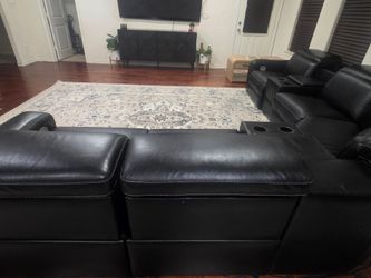 Leather sectionals