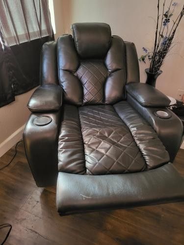 Black Leather Recliner