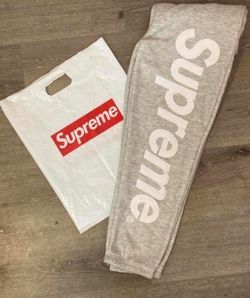 Supreme Gray Sweatpants with Box Logo