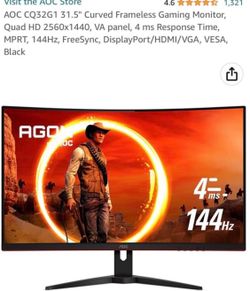 AOC 32” CURVED FRAMELESS GAMING MONITOR