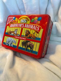 Vintage 1987 Nabisco Barnum’s Animals 85th Anniversary Collectible Tin OBO POMS OPEN TO BARTER/TRADE