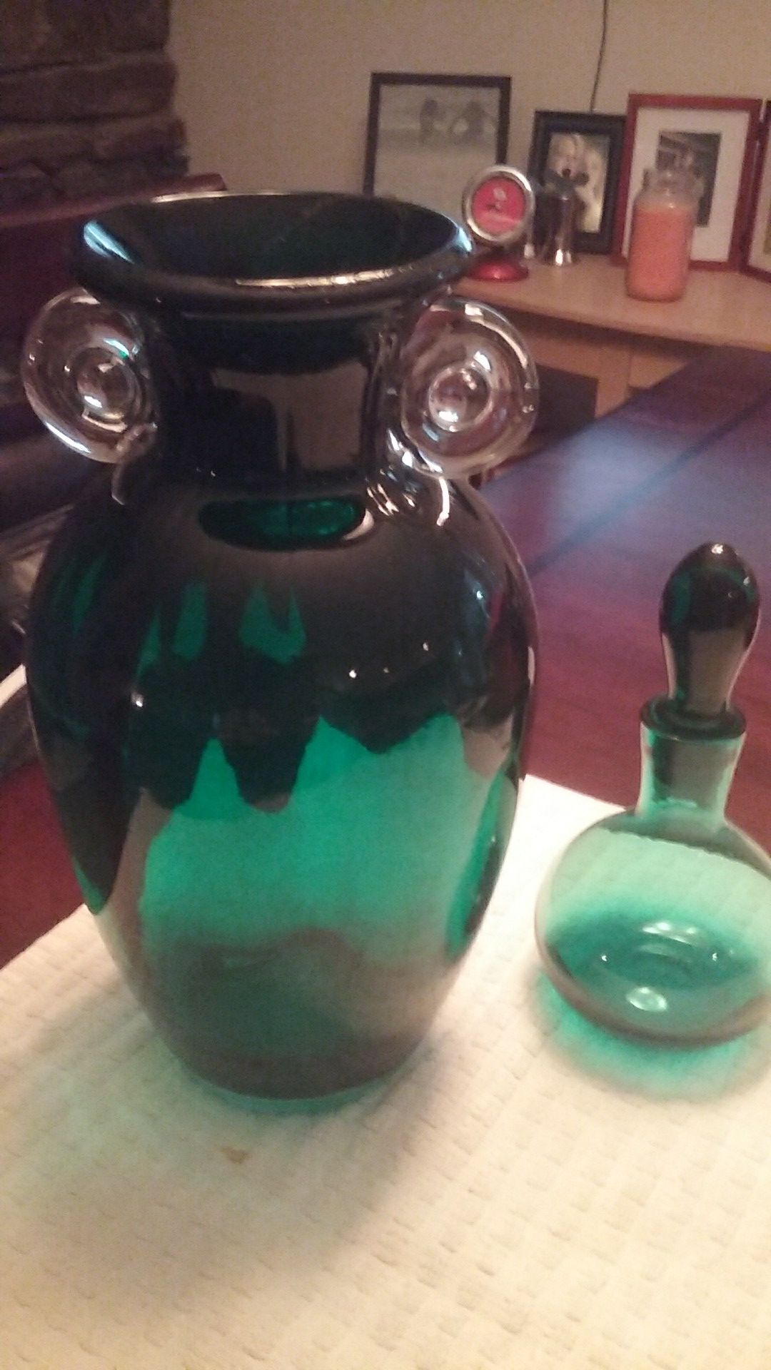 Beautiful vase and small decanter