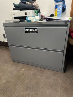 Metal filing cabinet