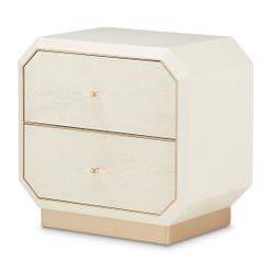 La Rachelle Medium Champagne 2-Drawer Nightstand