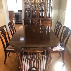 Dining Table, 6 chairs And China Cabinet