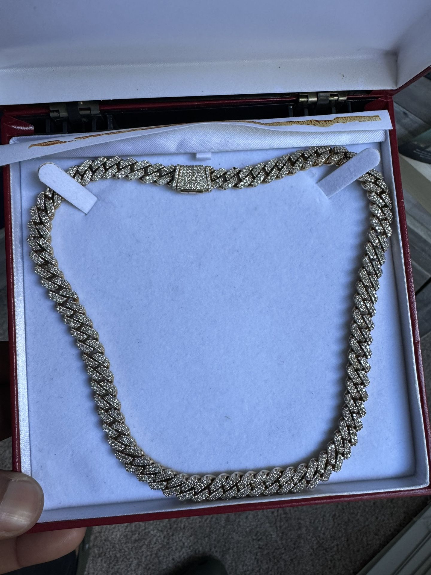 10k Diamond Cuban Necklace