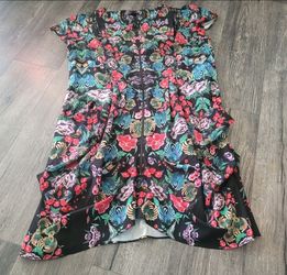 Olivia Floral Zip Tunic Dress