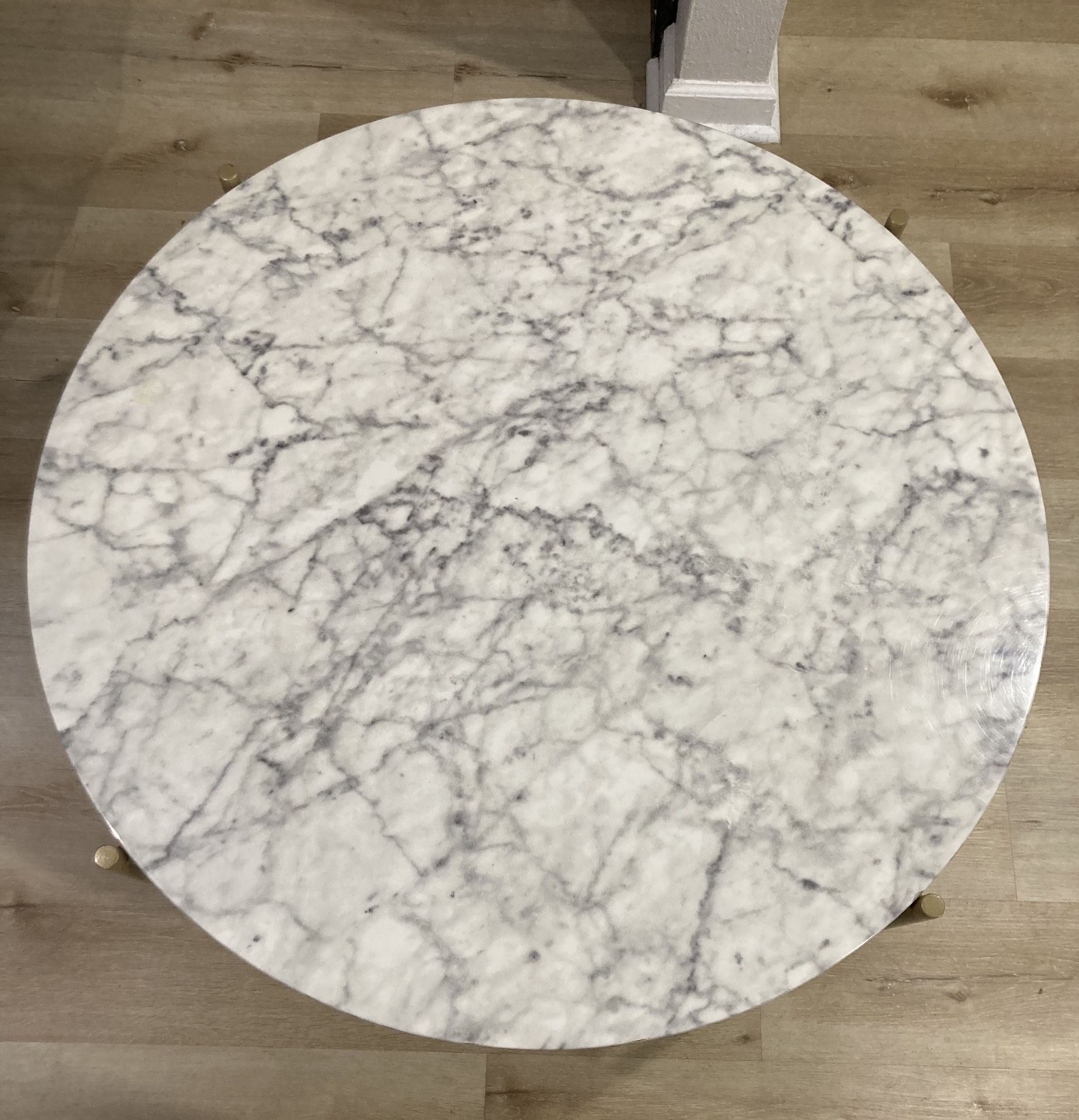 Fake Marble Round Coffee Table
