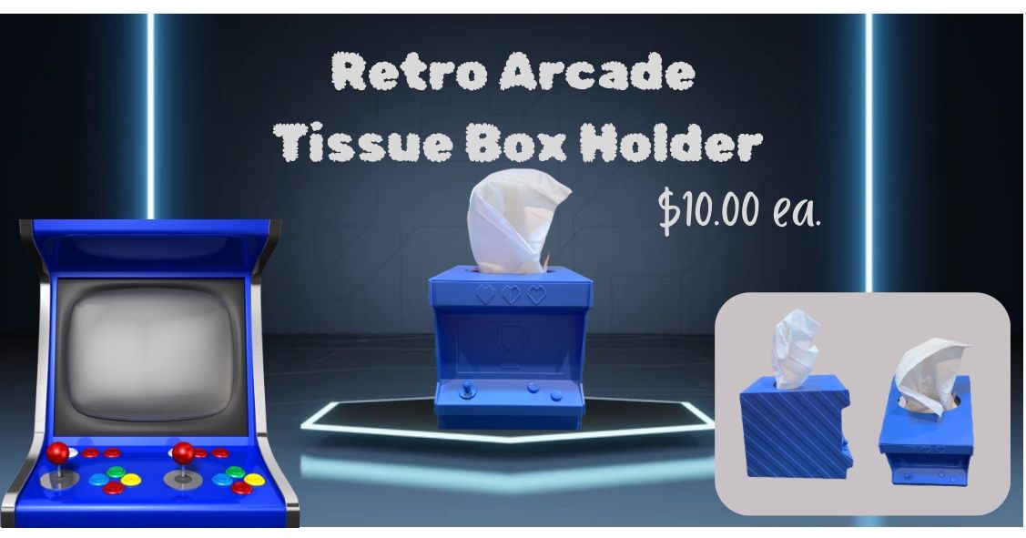 Retro Arcade Tissue Box Holder