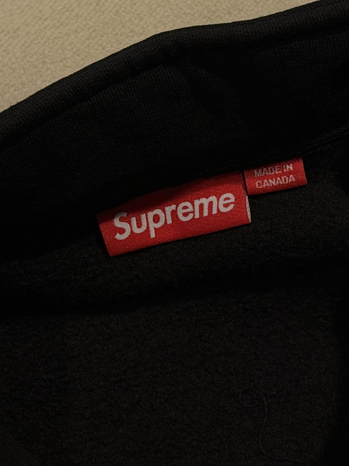Supreme Flag Half Zip Pullover size XL Black - New York