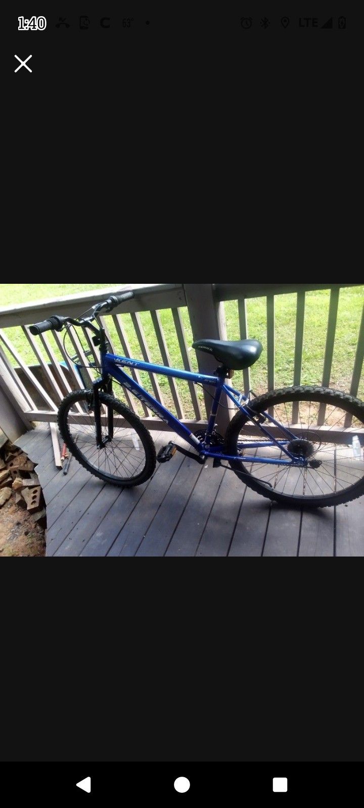 Blue mountain Bike