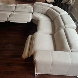 Power Motion Leather Sectional 