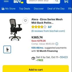 [Brand New!] Alera Etros Series Petite Multifunction Mid-Back Chair