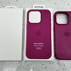 NEW Apple iPhone 16 Pro Silicone Case with MagSafe and Camera Control - Fuchsia