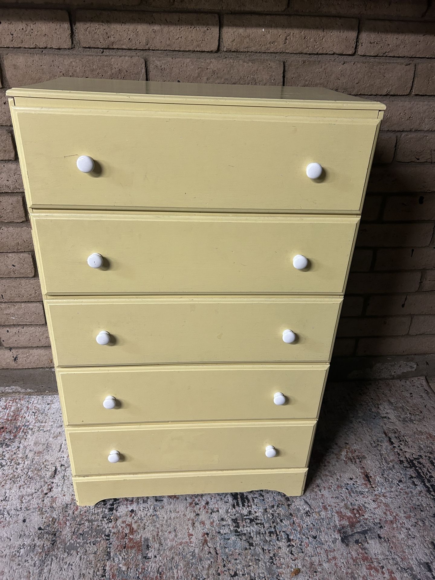 Vintage  Shabby Chic Look Yellow Dresser