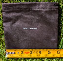 New Saint Laurent (YSL) Small Drawstring Dust Bag ~ 5.5" x 5" ~ Made in Italy
