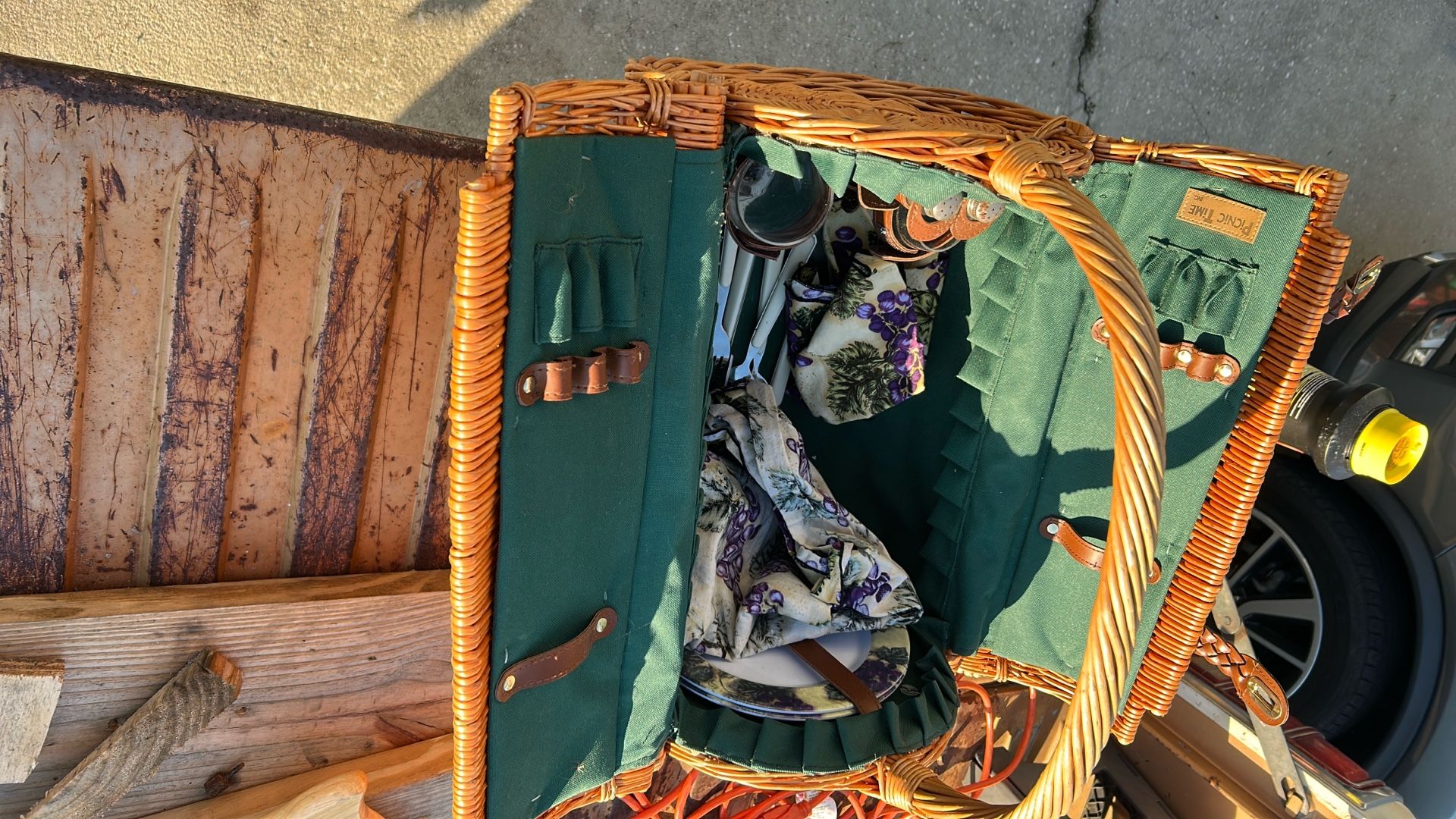 Wicker Picnic Basket Vintage