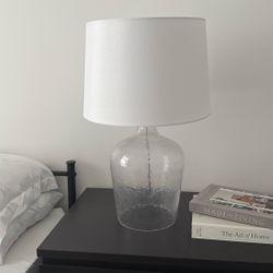2 Clear Glass Lamps