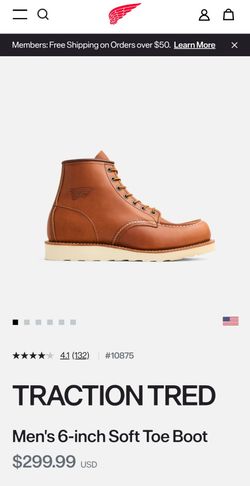 Red Wings 6-inch boots Size 8.5
