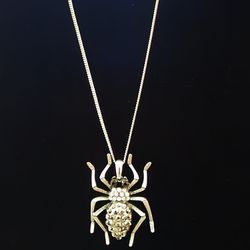 RHINESTONE SPIDER NECKLACE