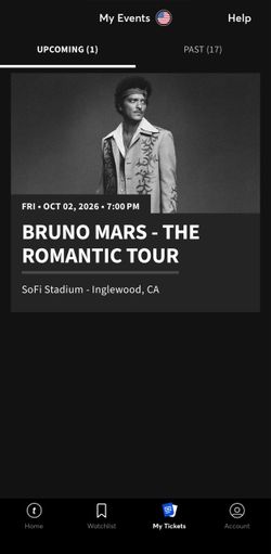 BRUNO MARS TICKETS