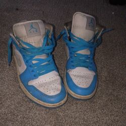 Blue N White N Grey Jordans 