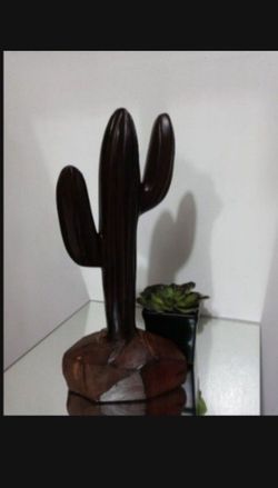 IRONWOOD CACTUS SCULPTURE 15"×8"
