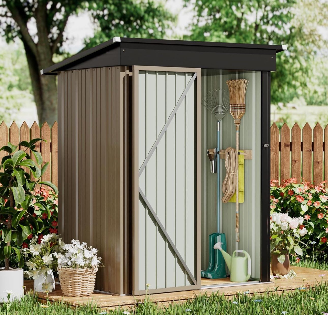New In Box 5 X 3 Metal Shed