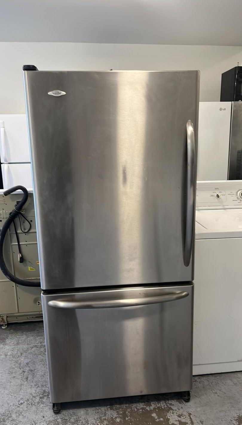 Maytag Stainless Steel Bottom Freezer