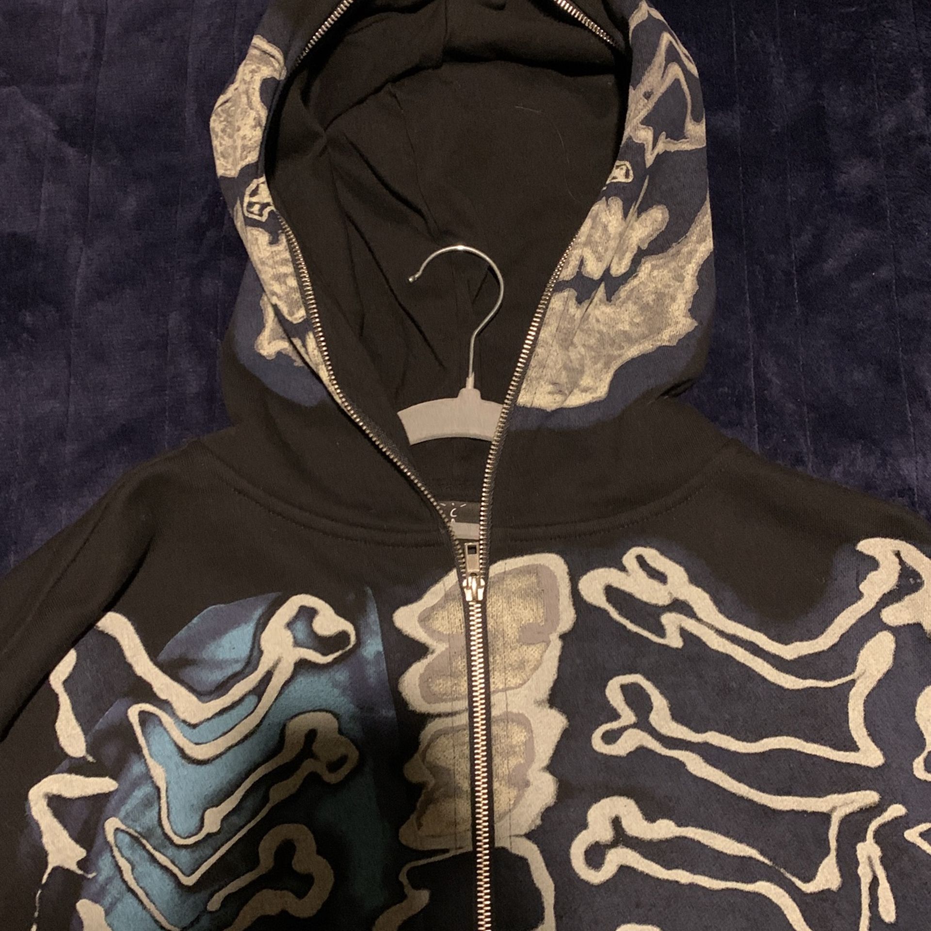 Travis Scott Cactus Jack For Fragment Skeleton Graffiti Full Zip 