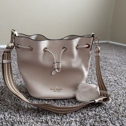 Kate Spade leather bucket bag,
