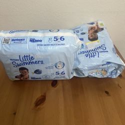 Huggies Little Swimmers Disposable Swim Diapers, Size 5-6 (32+ lbs), 27