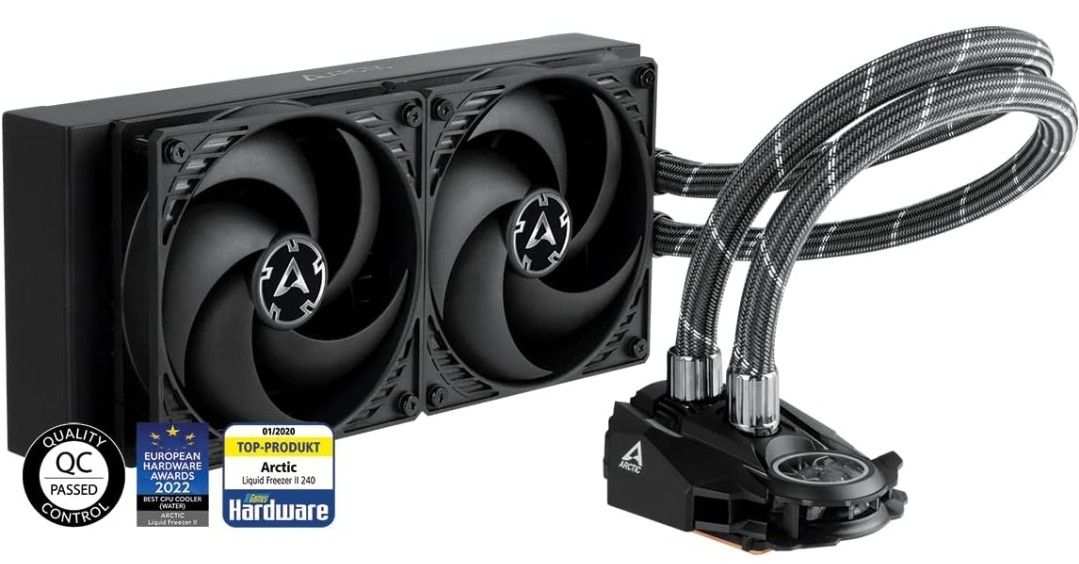 ARCTIC Liquid Freezer II 240 - Multi Compatible CPU AIO Water Cooler, Compatible with Intel & AMD, Efficient PWM Controlled Pump, CPU Cooler, AIO Cool