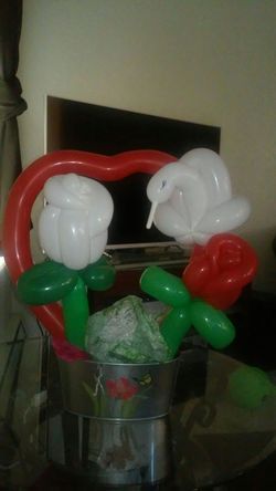 Balloon bouquets.
