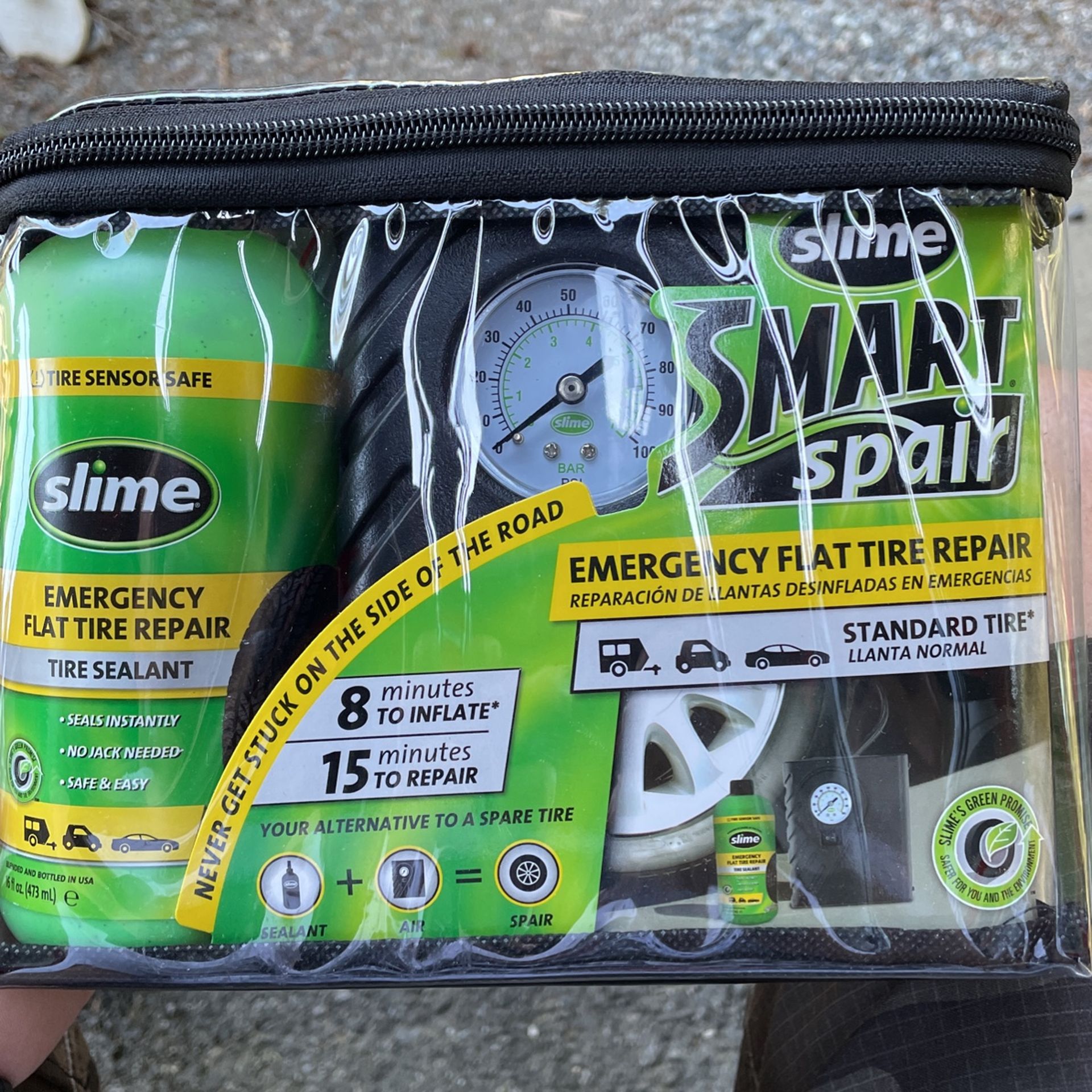 Slime 50107 Smart Spair Emergency Tire Repair Kit