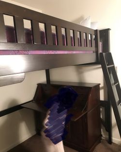 Full Size Loft Bed Solid Wood