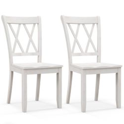 Set of 2 Farmouse Crossback Wooden Multipurpose Chairs